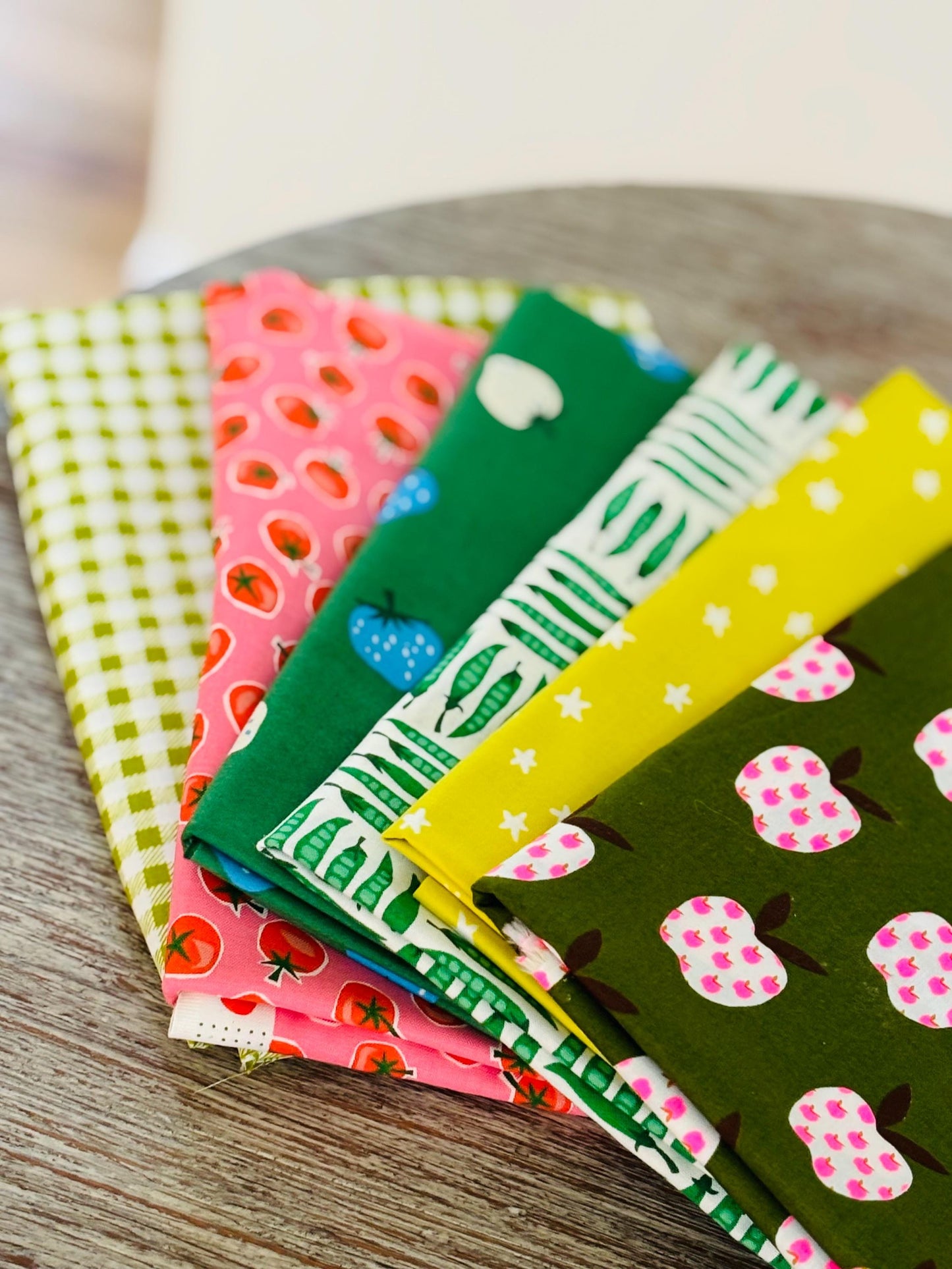 Kitchen garden fruit vegetable summer curated bundle - 16 FQ - in the garden - AGF - cotton and steel - berries - ruby star
