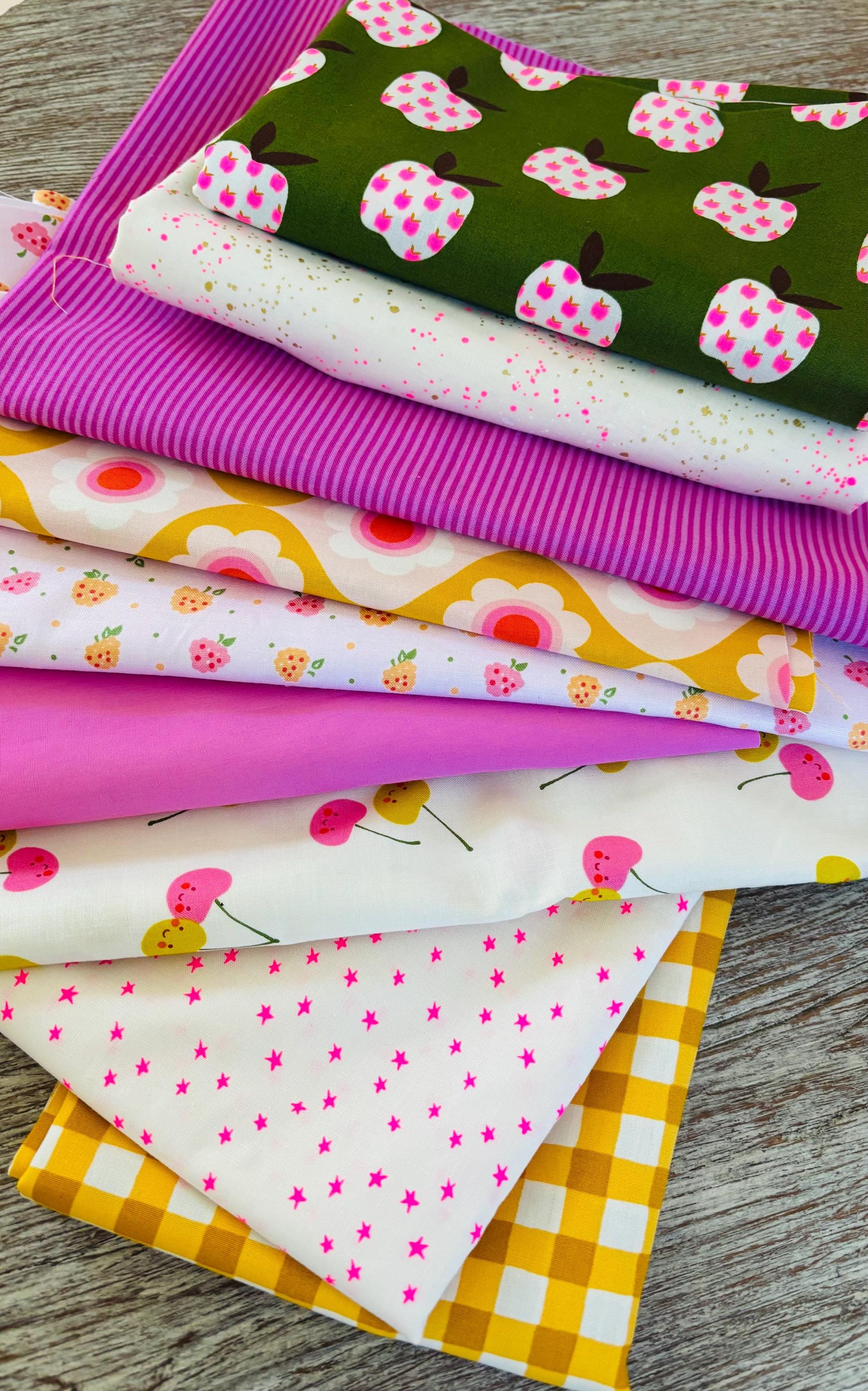 An apple a day 9 FQ mini bundle neon plaid starry Ruby star RSS mystic fable