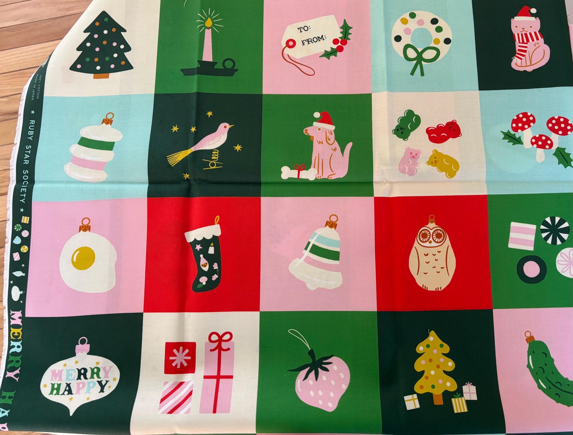 Merry Happy Panel Lollipop RS3105 11 Ruby Star Kimberly Kight | 36" x 44" Shipping May '26 ***Preorder
