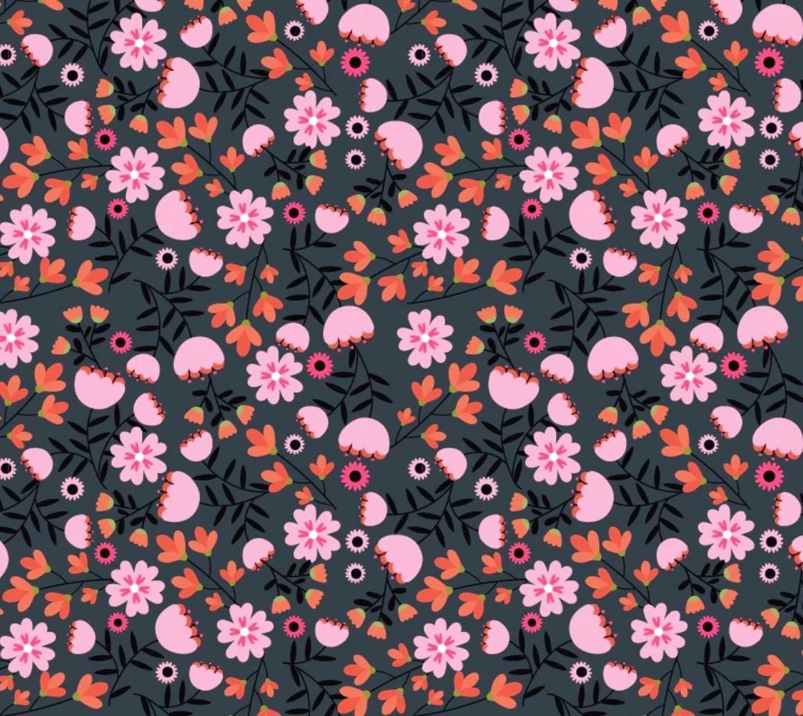 Poppie Cotton Not scary Pumpkin Pie grey NT26504