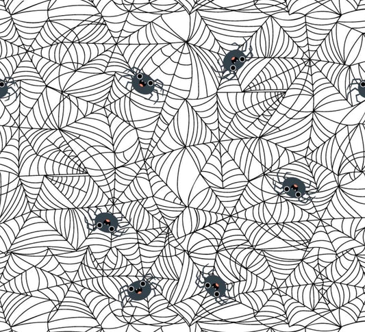 Poppie Cotton Not scary Spunky Spidey white NT26509
