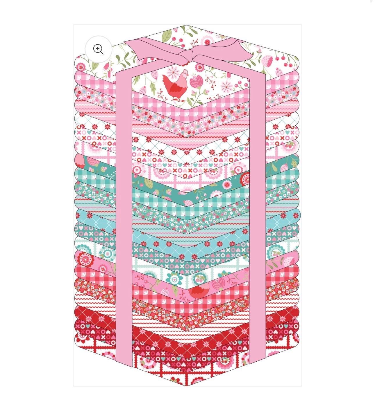 Poppie Cotton Smitten chicken Wild Phlox red SN251107 * preorder shipping June 26 Lori woods