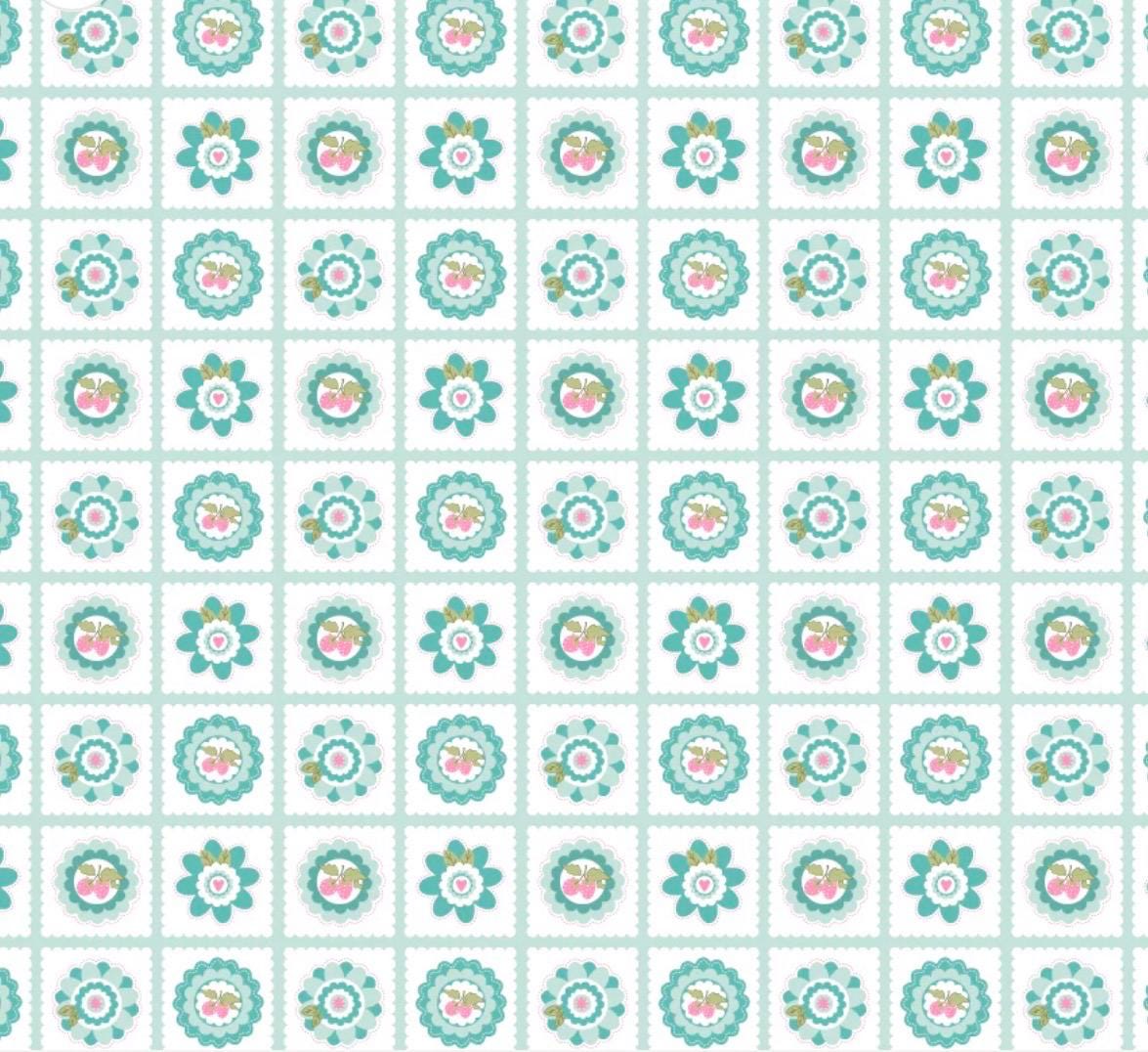 Poppie Cotton Petits Fours aqua SN251115 * preorder shipping June 26 Lori woods