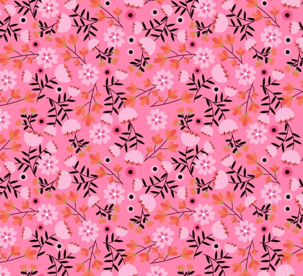 Poppie Cotton Not scary Pumpkin Pie Pink NT26505
