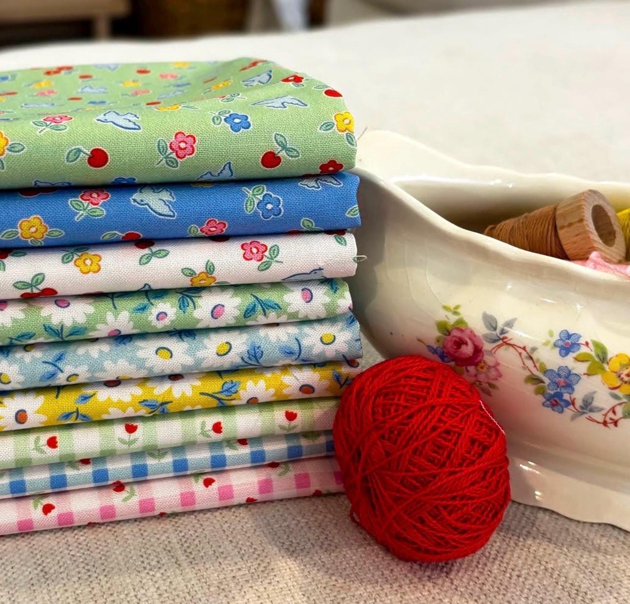 Preorder ** bluebells & buttercups Cheery Bluebird Sky | Poppie cotton | Elea Lutz shipping July /August BL26874