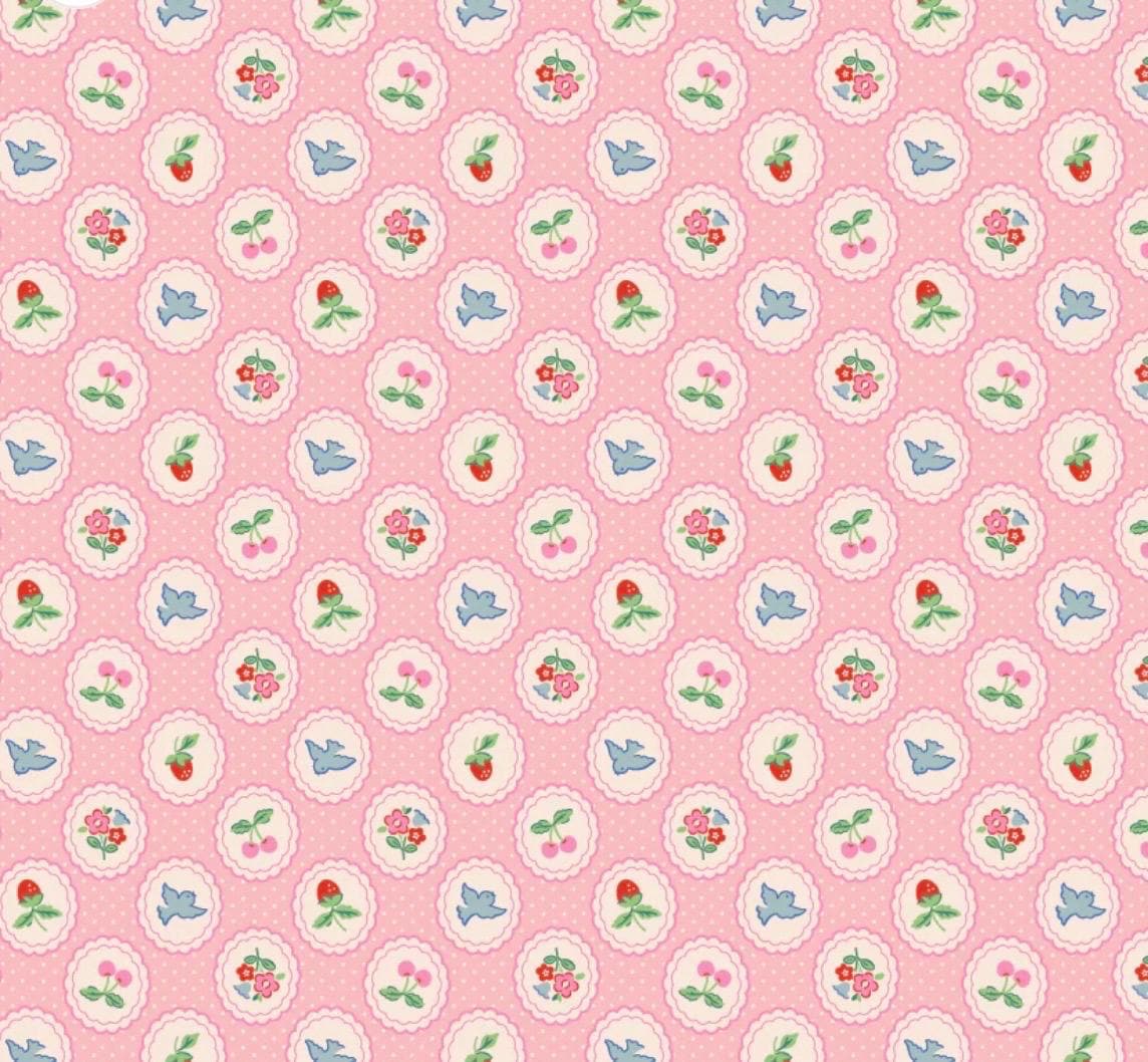Preorder bluebells & buttercups Chirp + Charm Pink Poppie cotton Elea Lutz shipping July August BL26870