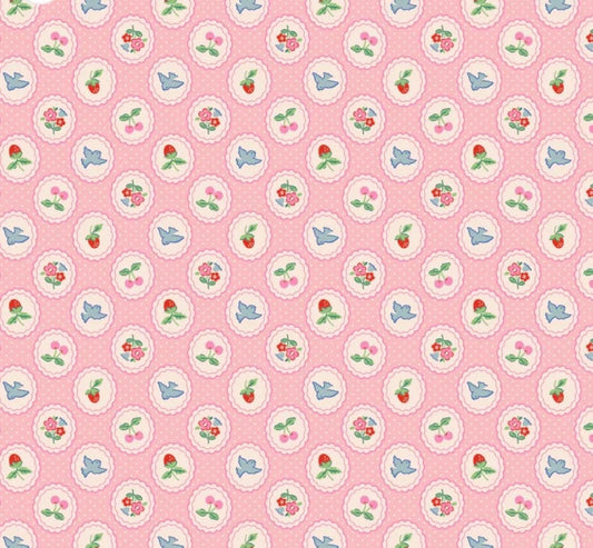 Preorder bluebells & buttercups Chirp + Charm Pink Poppie cotton Elea Lutz shipping July August BL26870