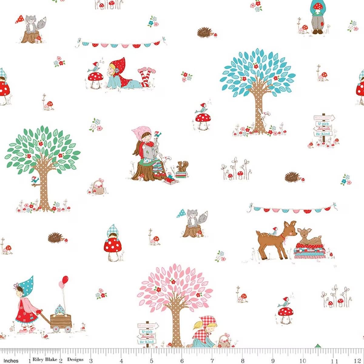 Mini 10 fq bundle Whimsical Poppie cotton + Tasha Noel for Riley Blake Designs + micro gingham