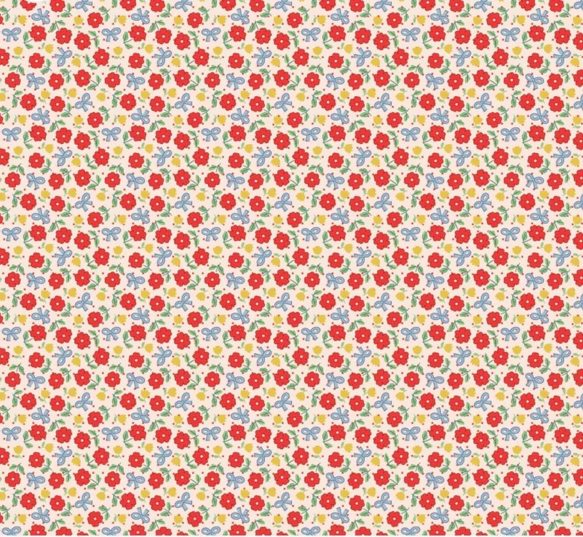 Preorder bluebells & buttercups Hey Darlin red Poppie cotton Elea Lutz shipping July August BL26868