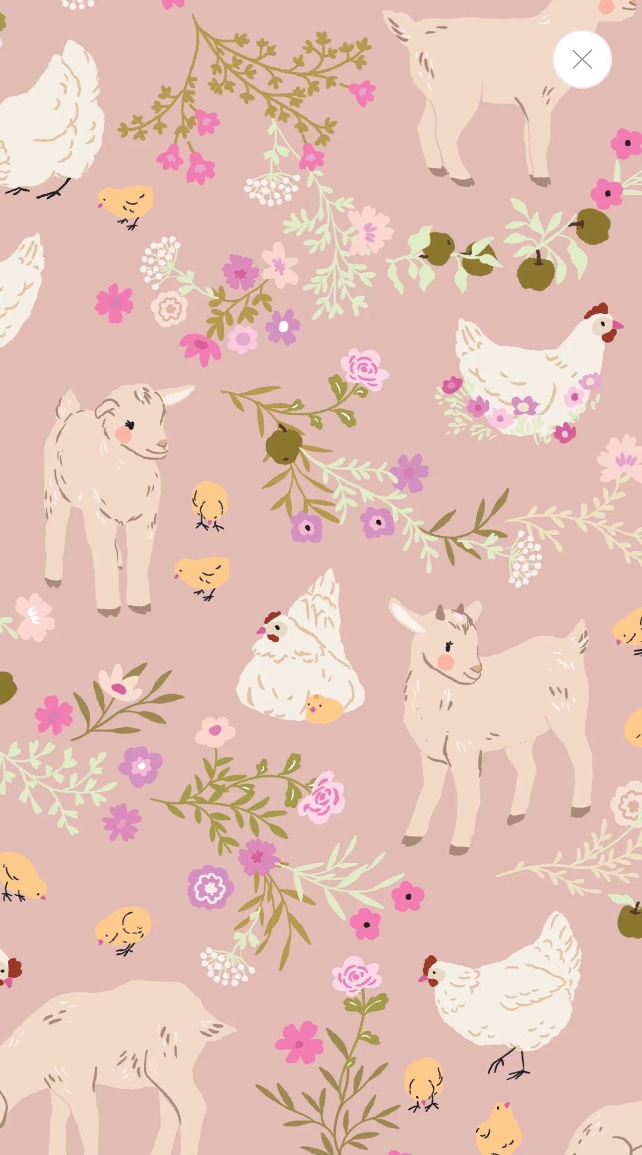 Poppie Cotton Barnyard Babies Rose PR26845 * preorder shipping August 26 Michal Marko primrose & parsley