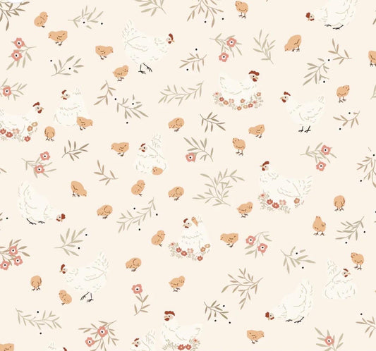 Poppie Cotton Barnyard Nesting biege PR26837 * preorder shipping August 26 Michal Marko primrose & parsley