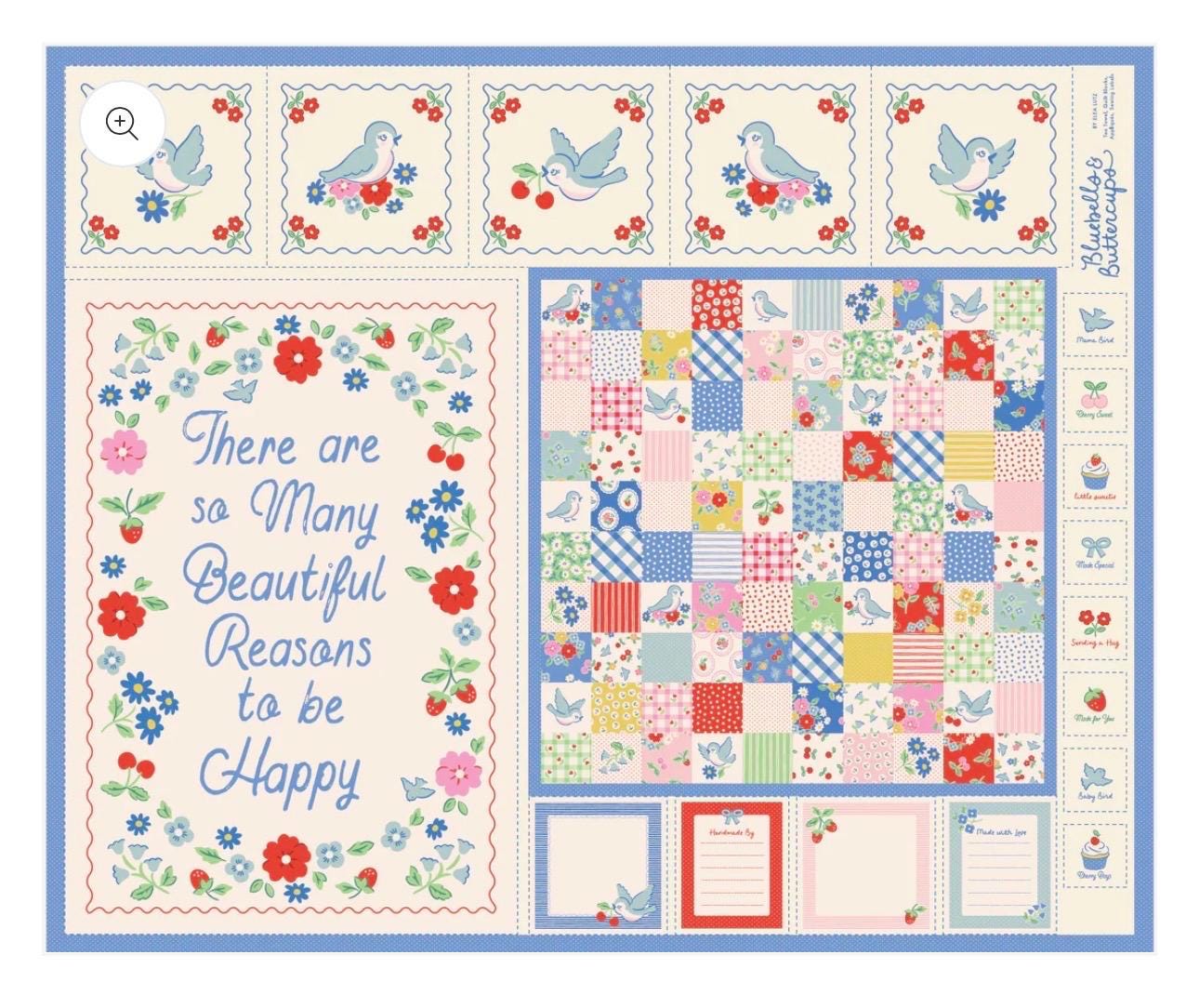 Preorder ** bluebells & buttercups Bluebird Project Panel Multi | Poppie cotton | Elea Lutz shipping July /August BL26879