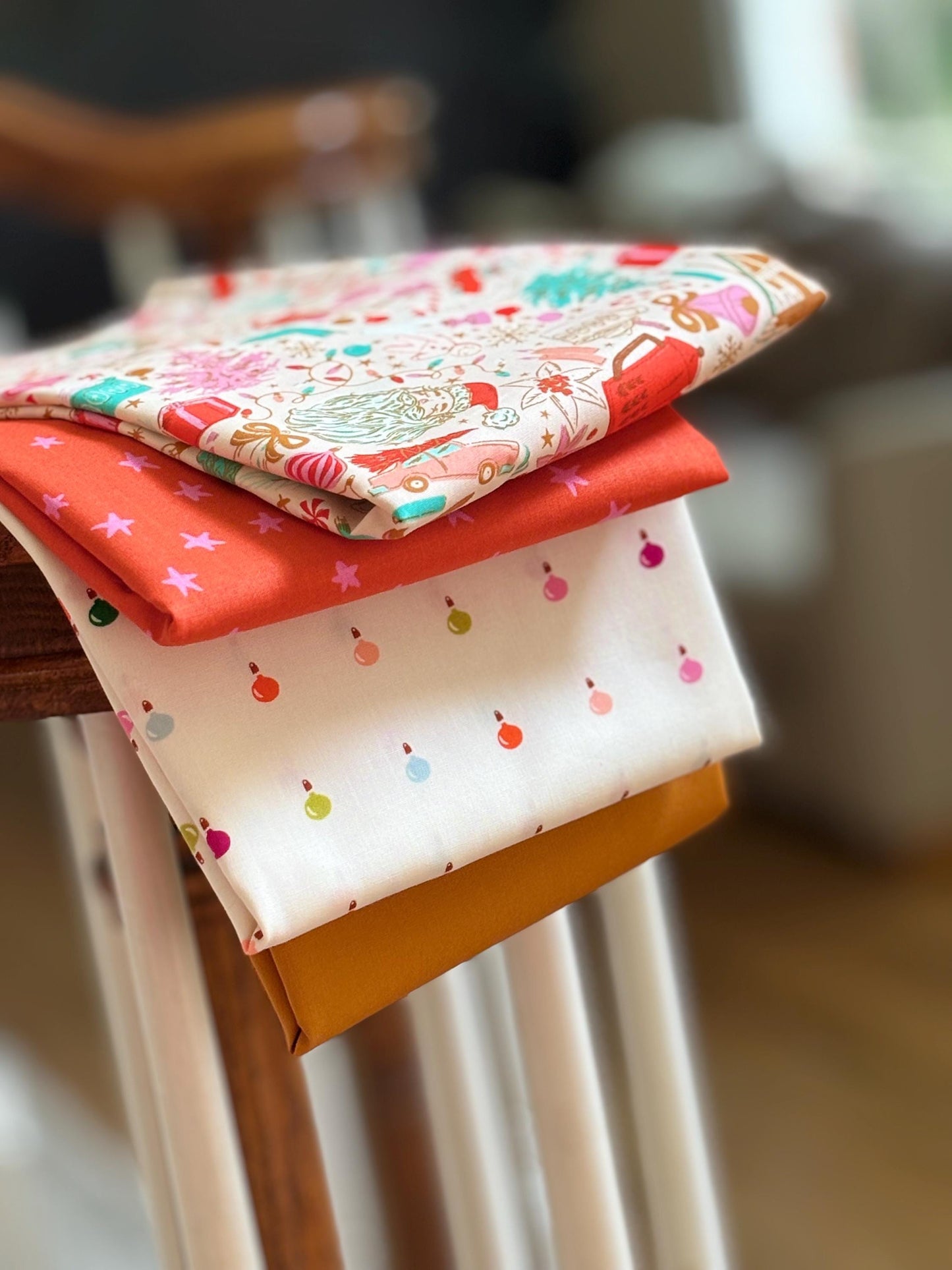 Return of pink Christmas part 12 - 9 fat quarter bundle - christmas in color starry speckled RSS AGF Poppie
