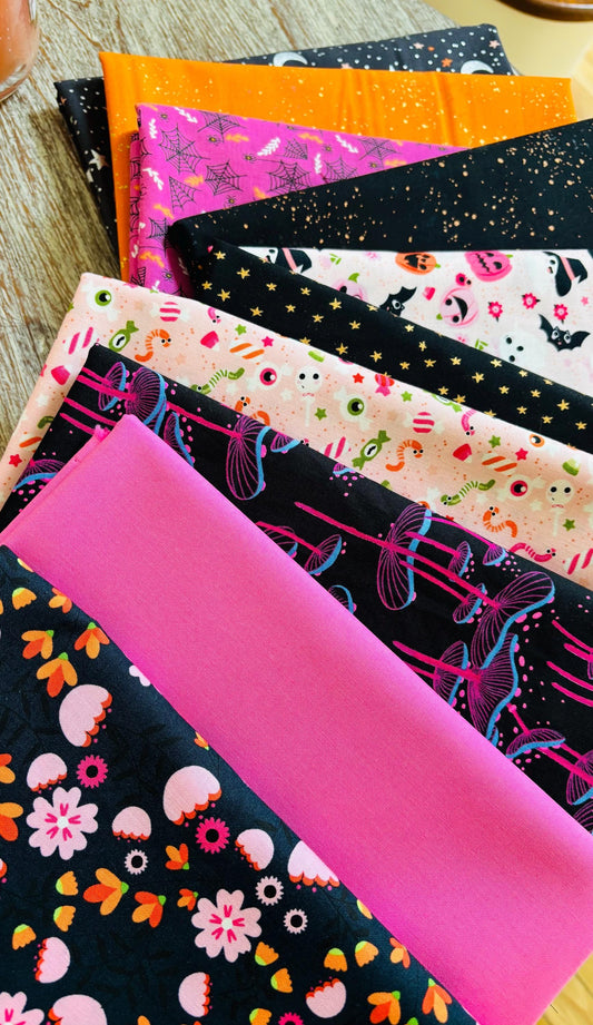 Halloween the darker side # 2 - 10 fat quarter bundle - halloween