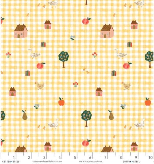 Cotton + steel RP1806-BU3 Home Sweet Home - Farmhouse gingham - butter Fabric