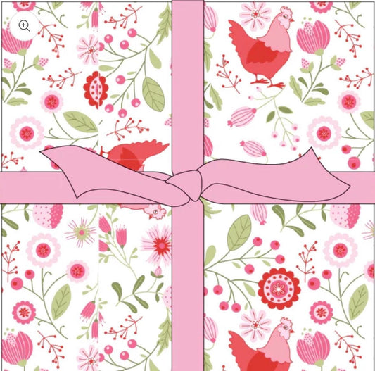 5" Smitten chicken Precuts 42 Prints | Poppie cotton | Lori woods