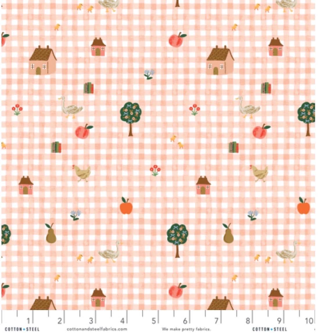 Cotton + steel RP1806-PI2 Home Sweet Home - Farmhouse gingham - PINK Fabric