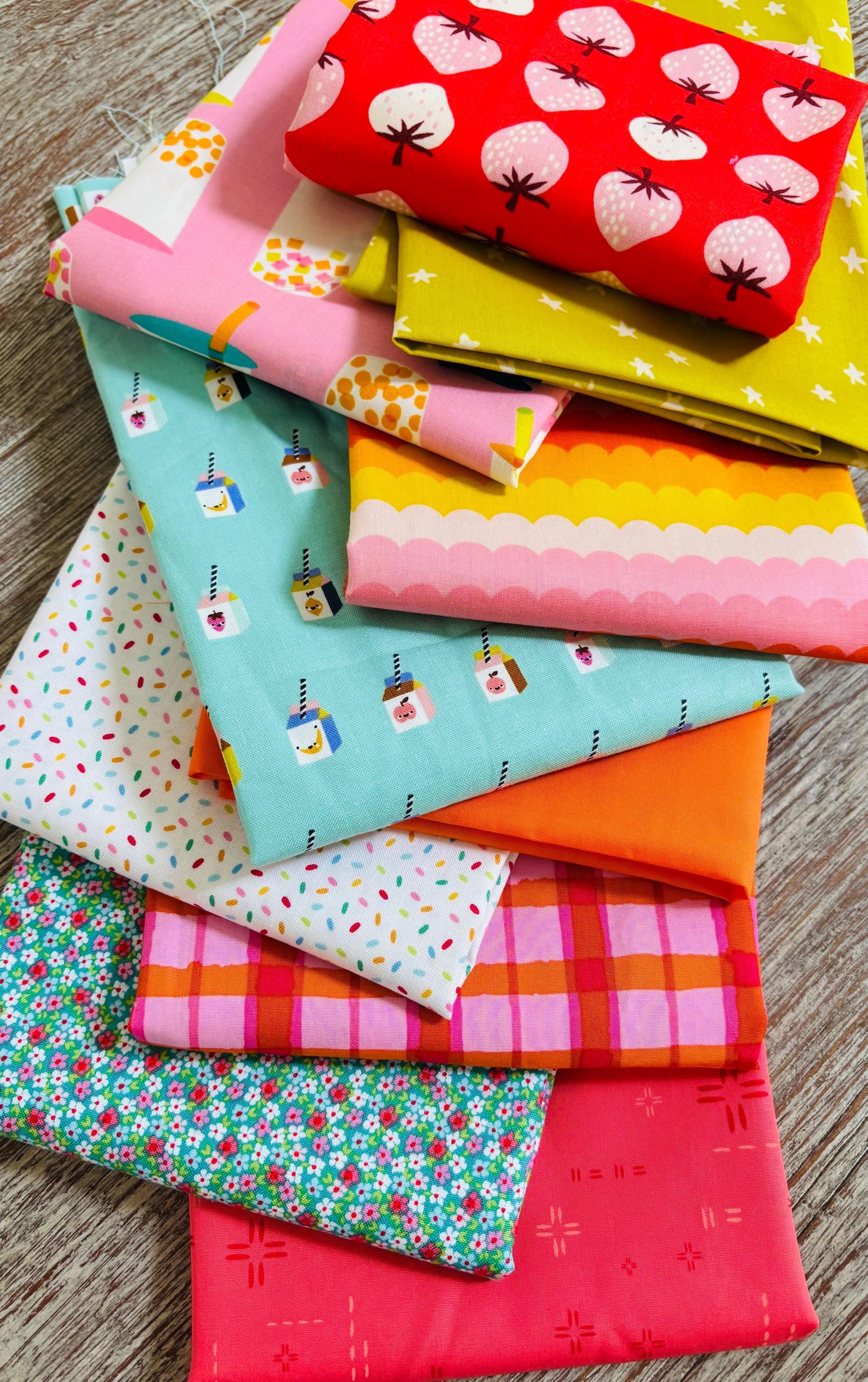 10 fq bundle siesta sunset Poppie cotton + strawberry Farmhouse fancy ruby star