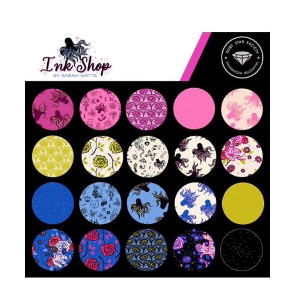 Preorder** Ink shop 23 Fat quarter bundle Ruby star October 2026 shipping | 18" x 22" x 23 or 1/2 yard | Sarah Watts