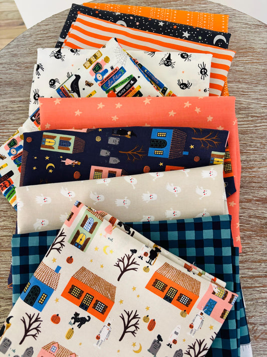 Ghost town - 10 fat quarter bundle - halloween