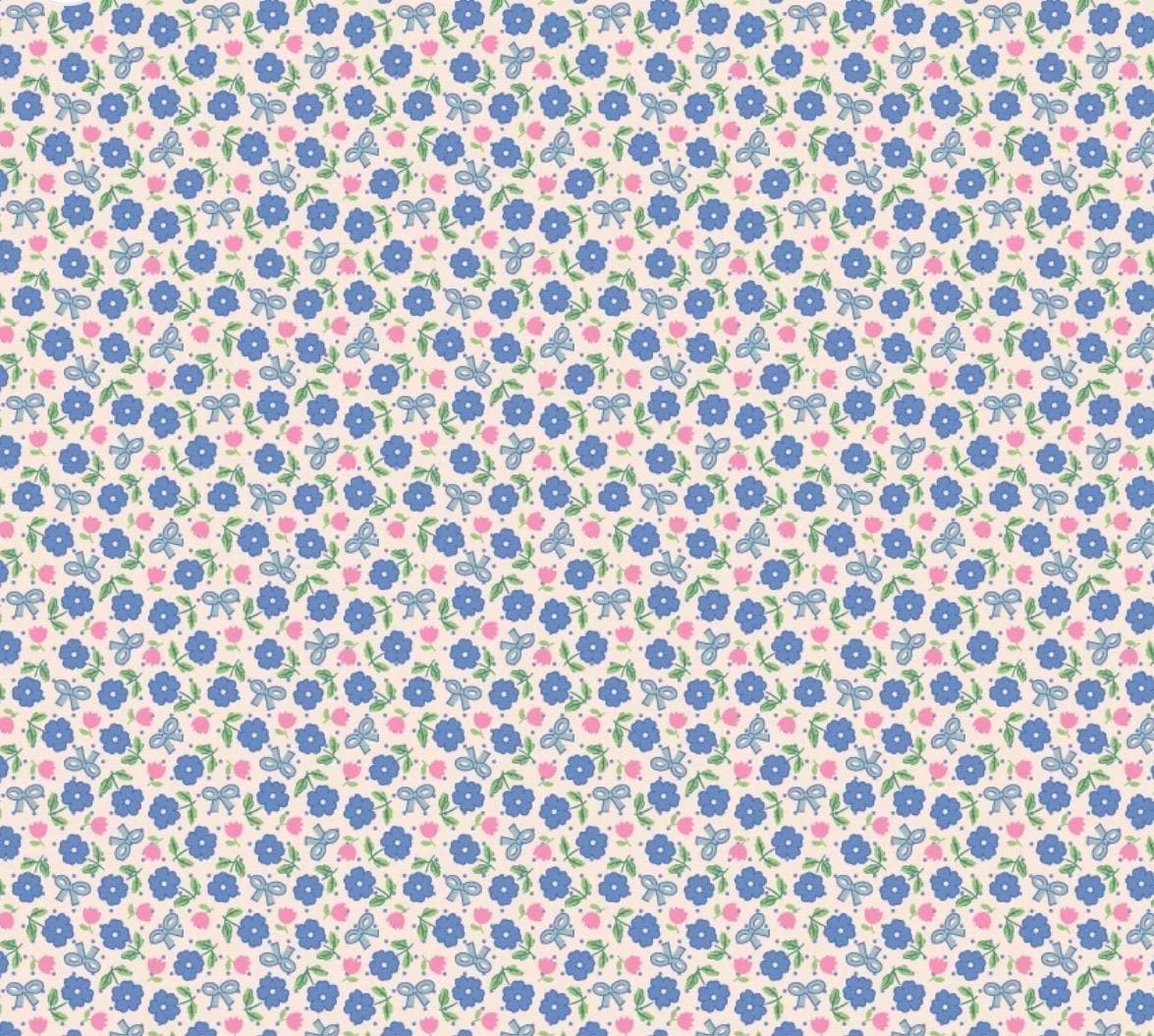 bluebells & buttercups Hey Darlin Bright Periwinkle Poppie cotton Elea Lutz