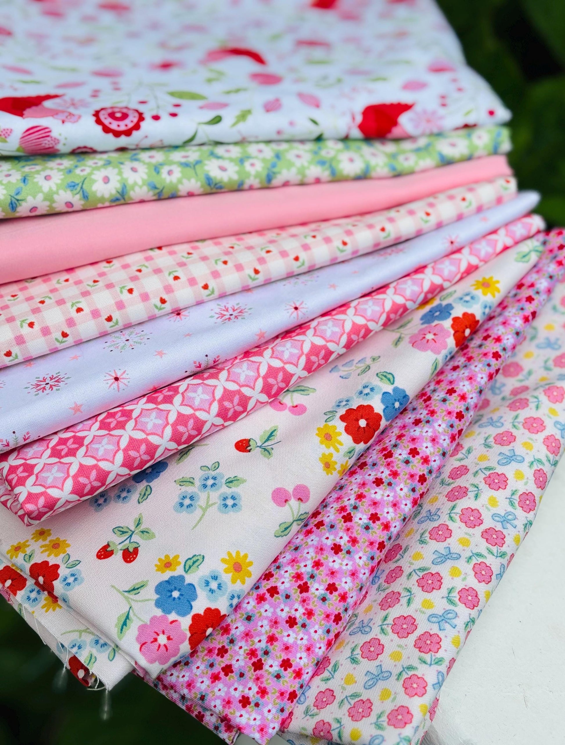 Pretty Poppie - 9 fat quarter bundle - Poppie Cotton starry smitten chicken bluebells & buttercups #2