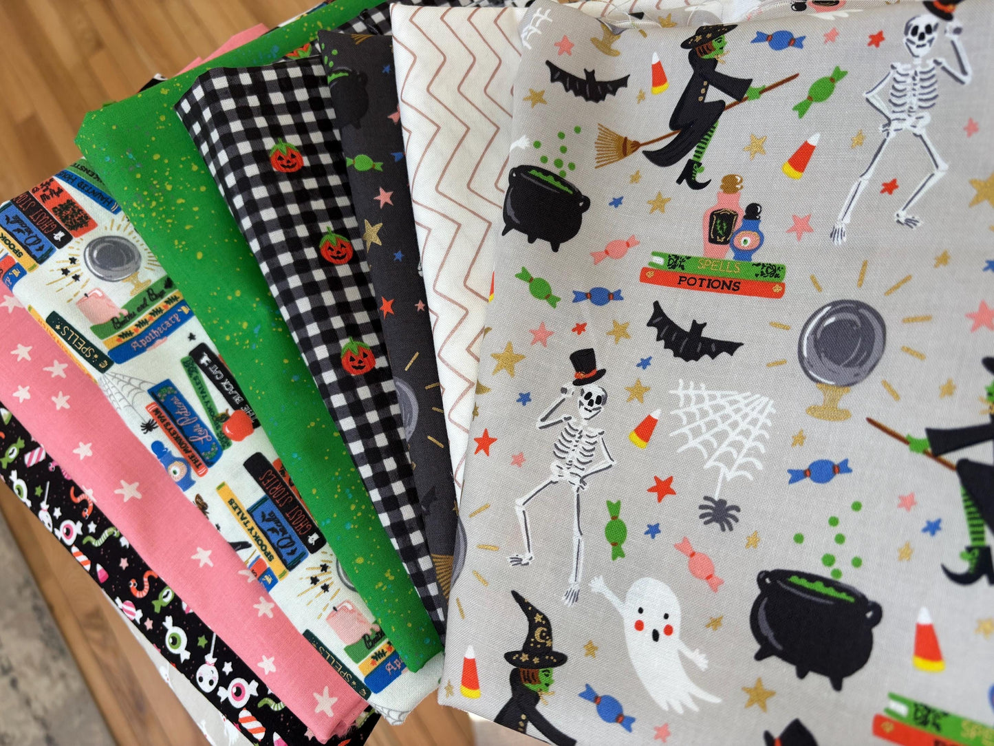 Too cute to spook - Witches party 9 fat quarter Rifle paper halloween metallic