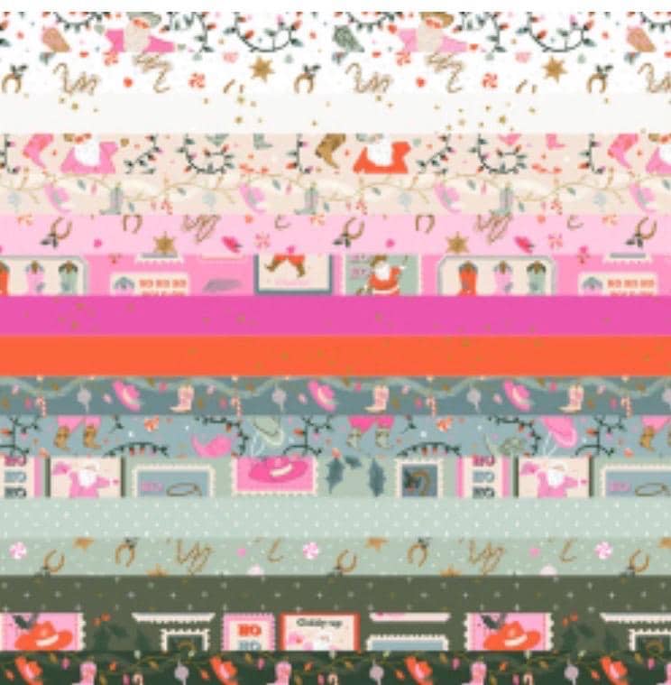 Yee-haw Holidays - C&S - Dominika Godette pink Santa holidays 17 piece collection giddy up