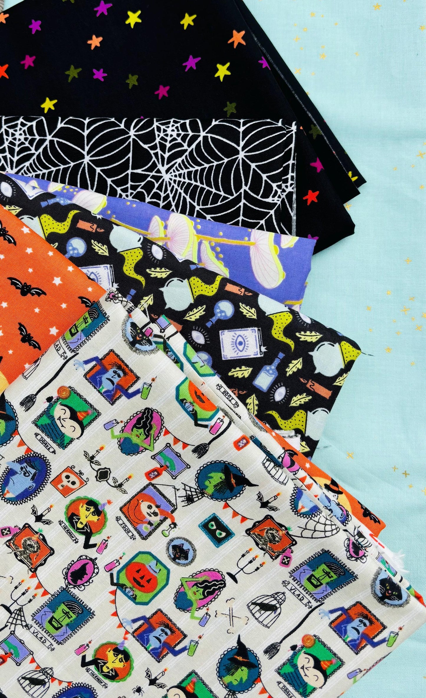 Potions # 2 - 7 fat quarter bundle - halloween