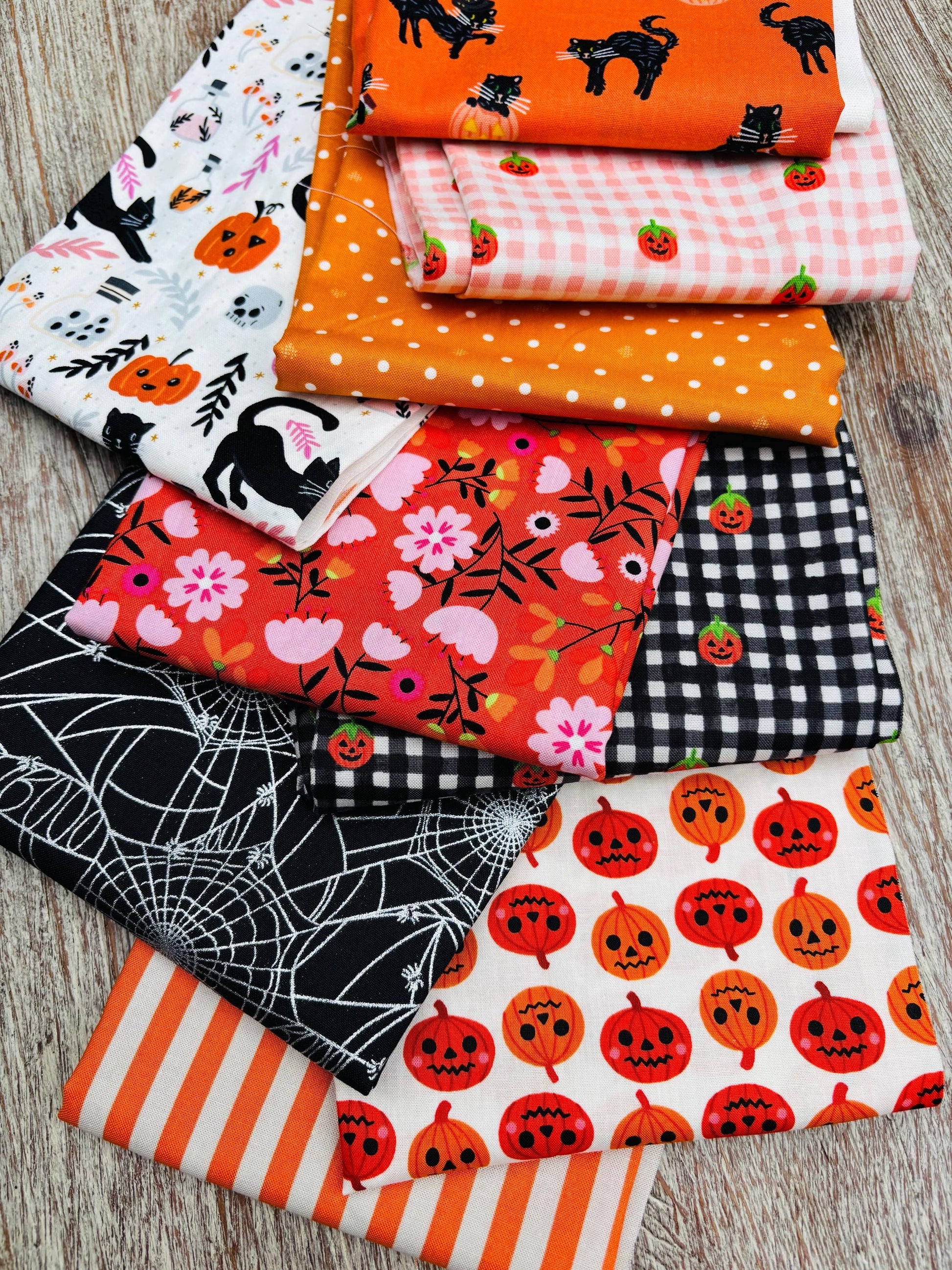 Merry pumpkin - 9 fat quarter bundle - halloween