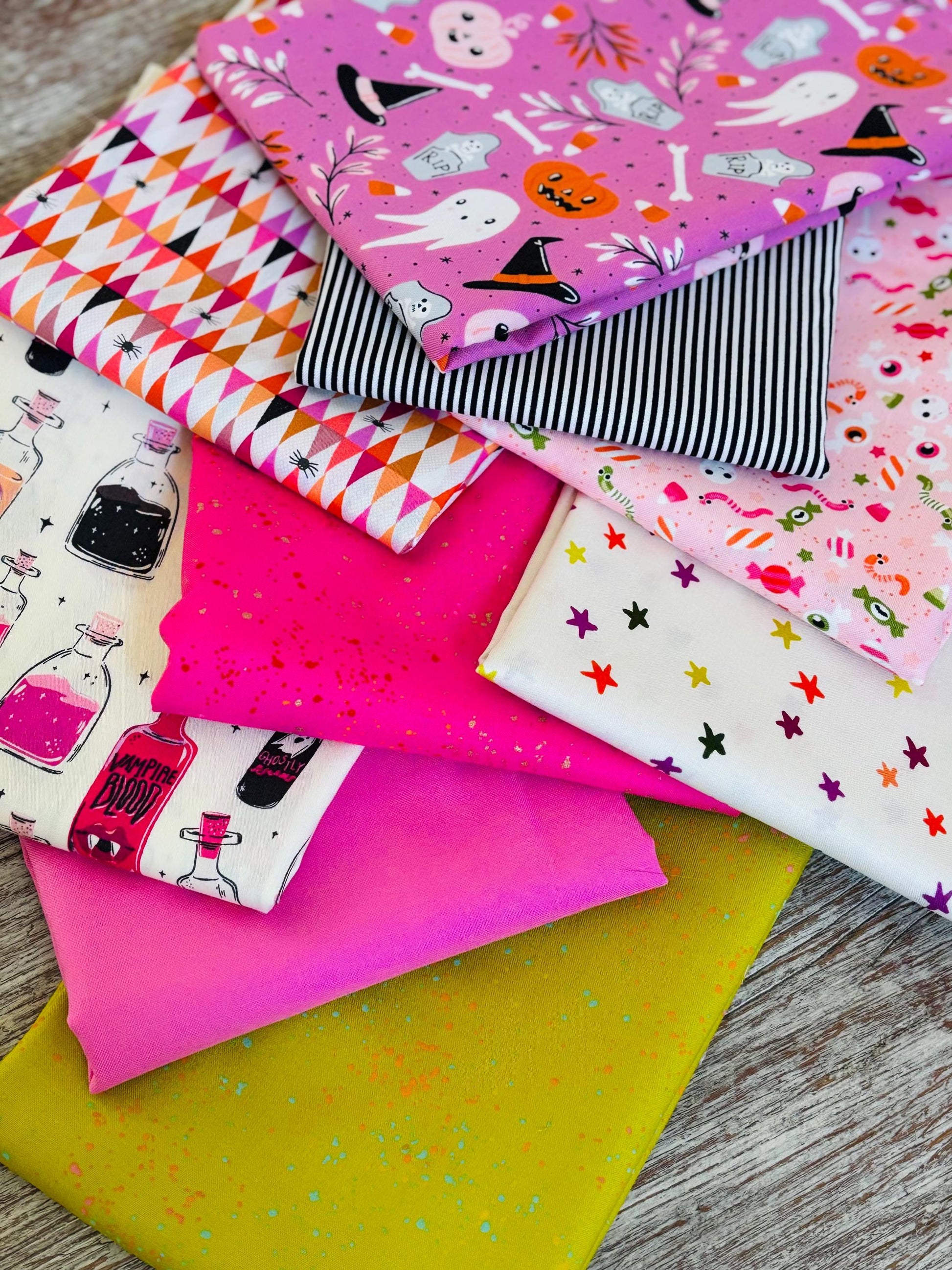 Potions - 9 fat quarter bundle - halloween