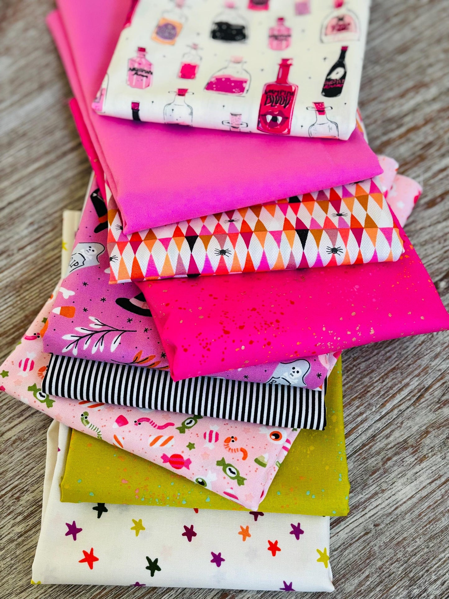 Potions - 9 fat quarter bundle - halloween