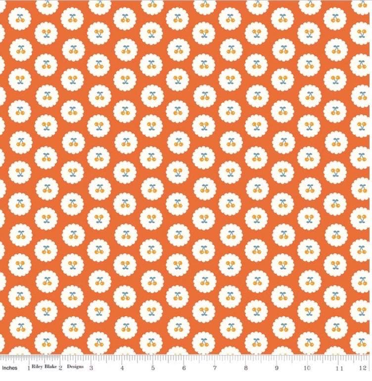 Cotton Nook Minki Kim cherries orange C17973