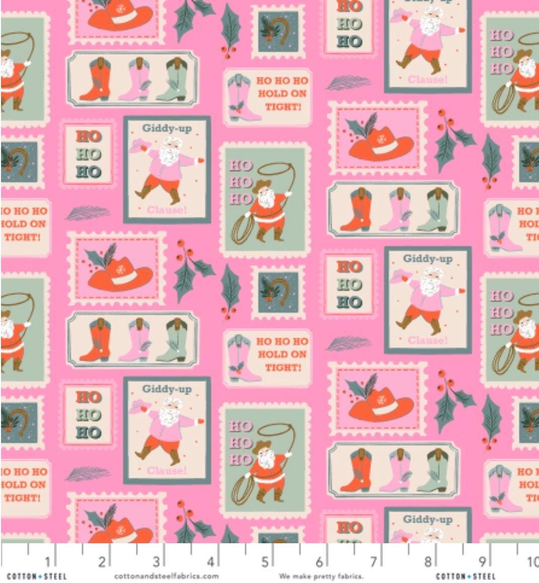 Yee-haw Holidays - C&S - Dominika Godette pink Santa holidays 17 piece collection giddy up