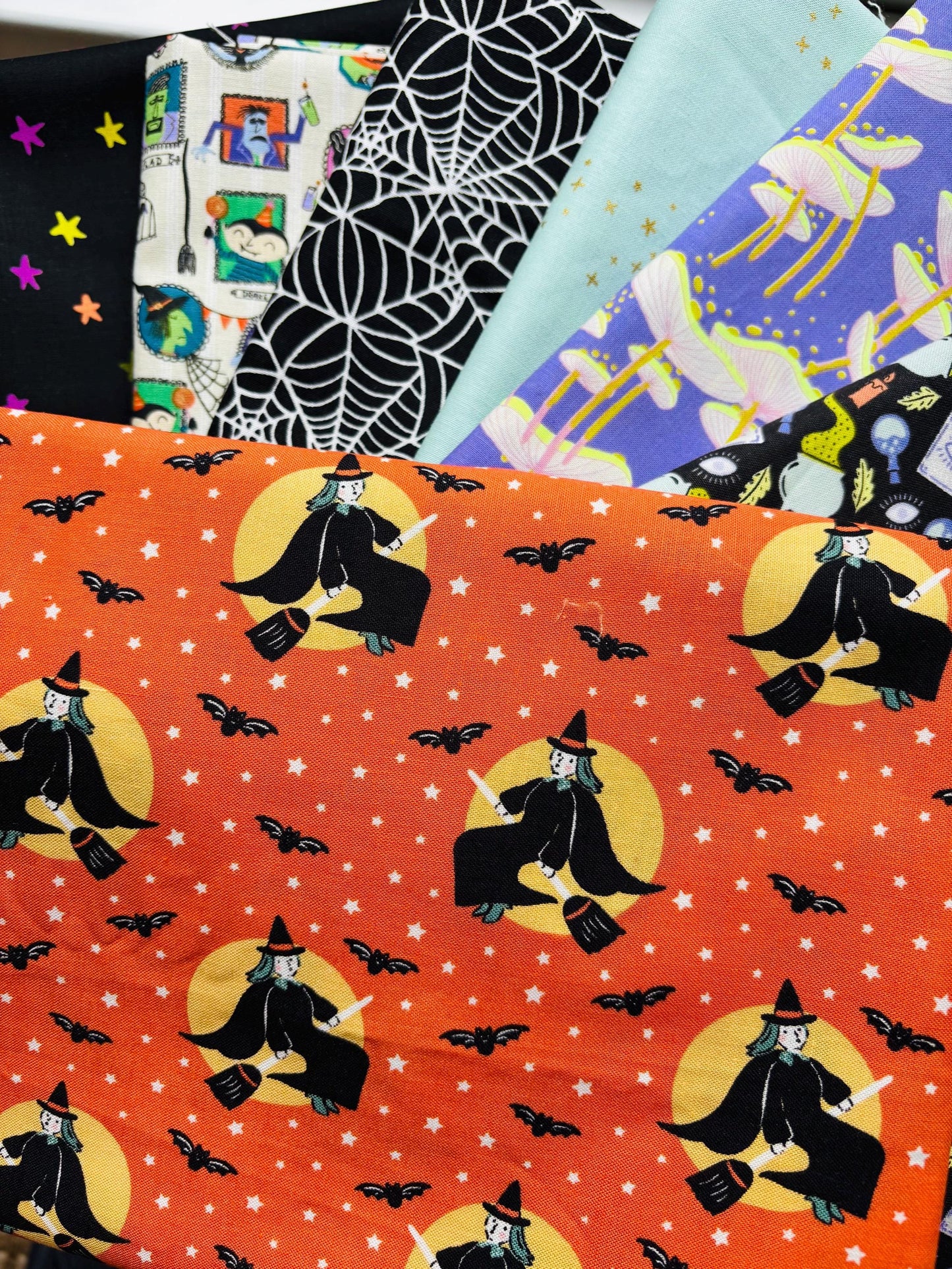 Potions # 2 - 7 fat quarter bundle - halloween