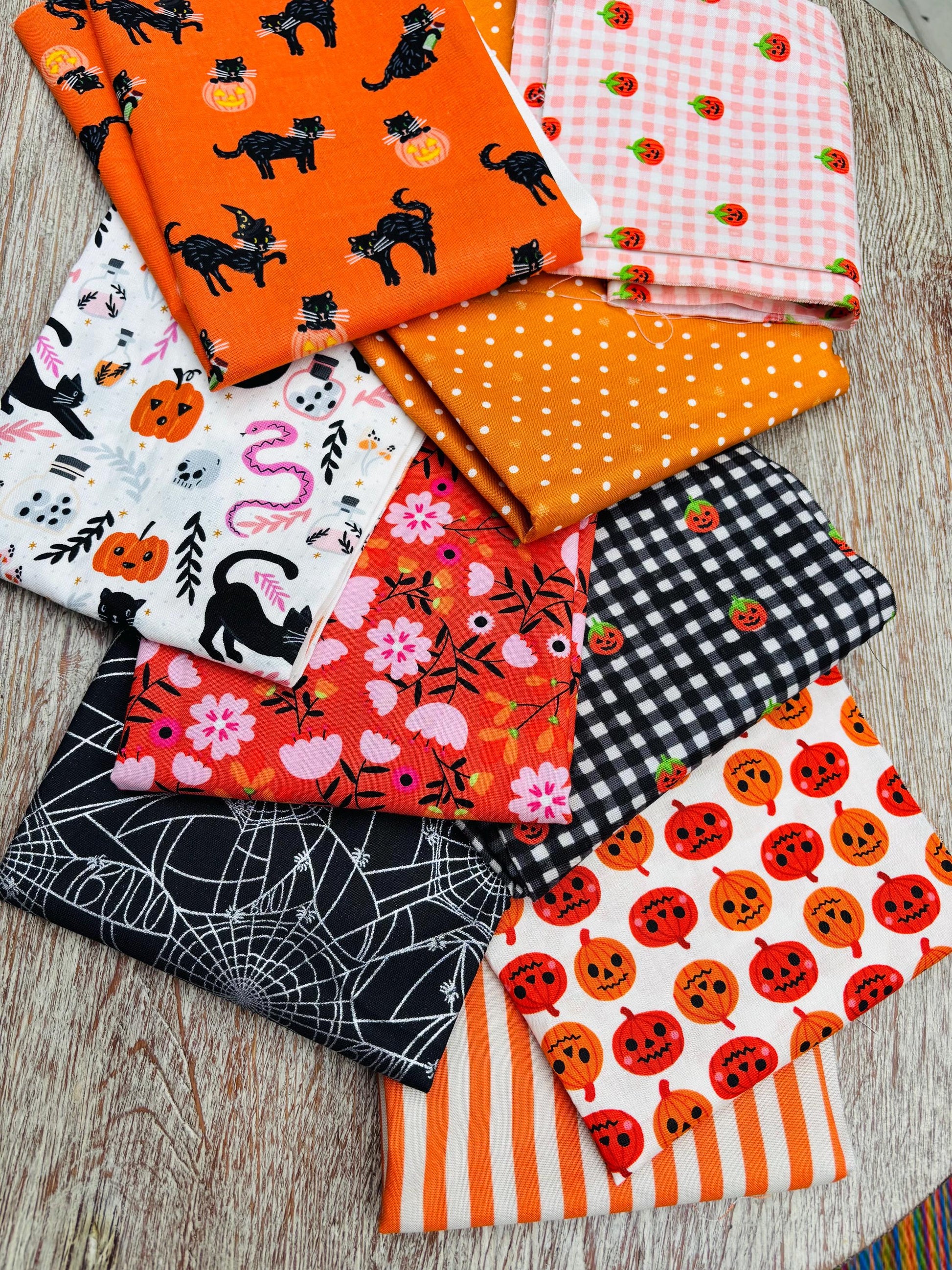 Merry pumpkin - 9 fat quarter bundle - halloween