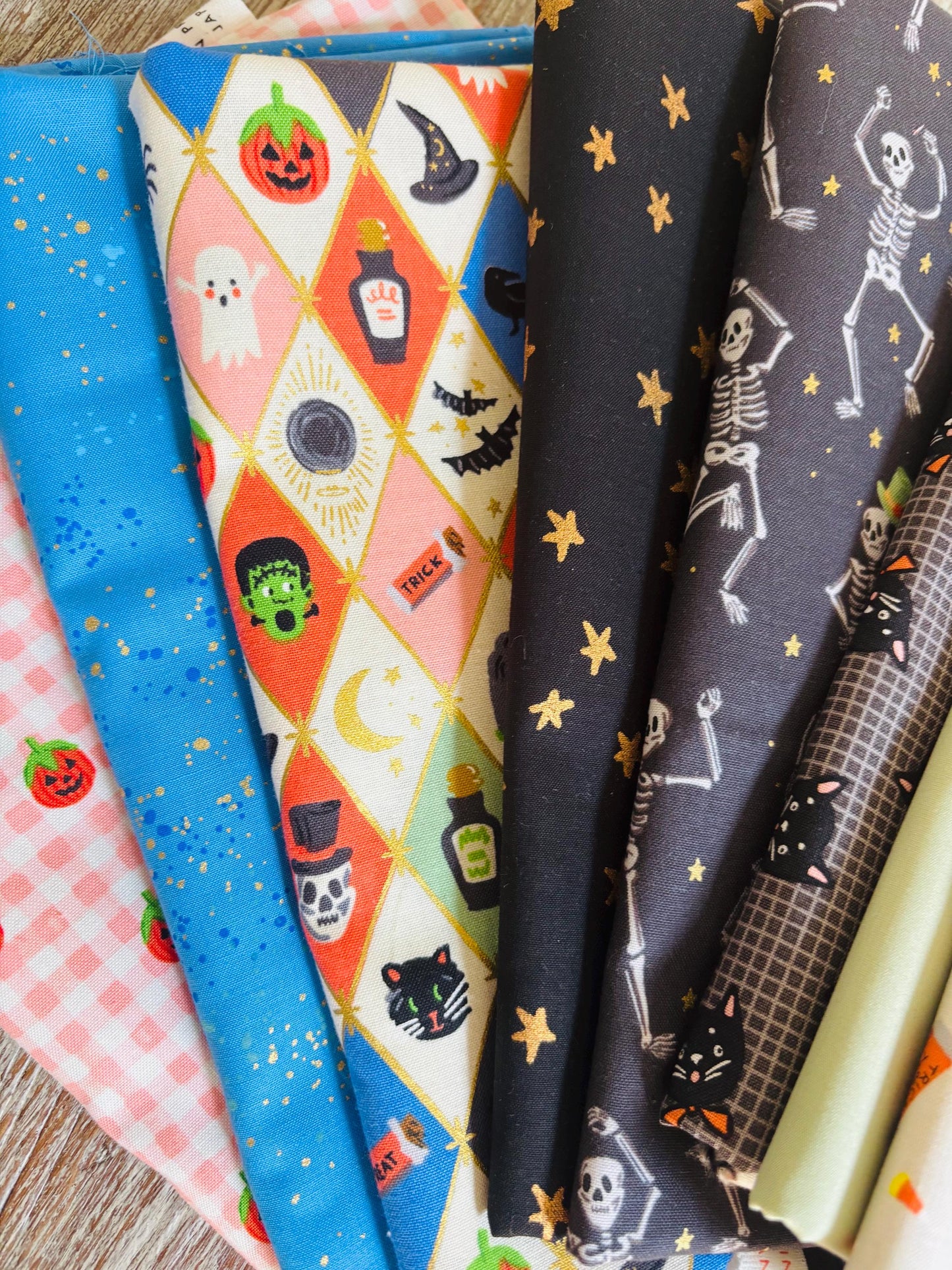 Once upon a halloween - 10 fat quarter bundle - halloween