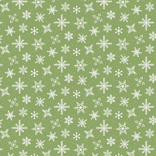 prairie christmas  - Snowfall green| Poppie cotton | Amanda Grace | holiday | shipping June 2024 - PC24350