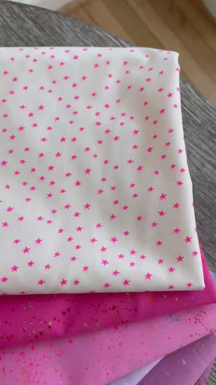 Love is in the air brights blenders - 6 fat quarter bundle - starry - ruby Star - speckled